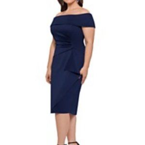OFF-SHOULDER MIDI DRESS